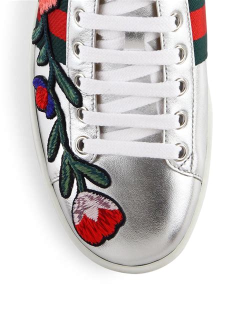 gucci sneakers heart review|Gucci ace floral embroidered sneakers.